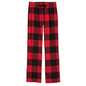 Flannel Pants Red Black Buffalo Plaid Lounge Pajamas Cozy Woman's XXL JJ3427